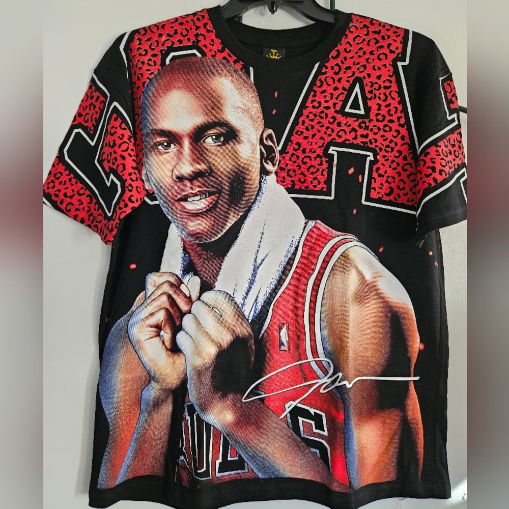 Michael Jordan 'The GOAT' The Crown AOP In Size Large (Oversize Fits An XL)